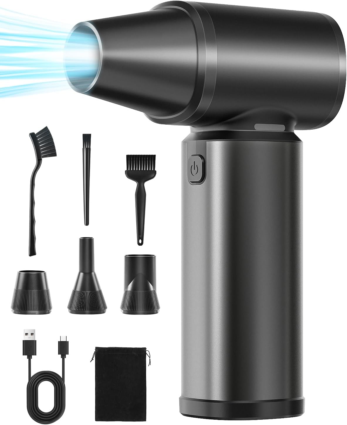 Compressed Air Duster-180000RPM Electric Air Duster Rechargeable Brushless Motor