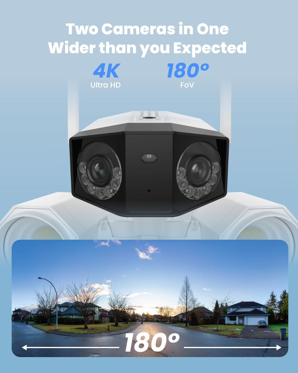 reolink 4k 8mp floodlight security camera outdoor 180° shown in use