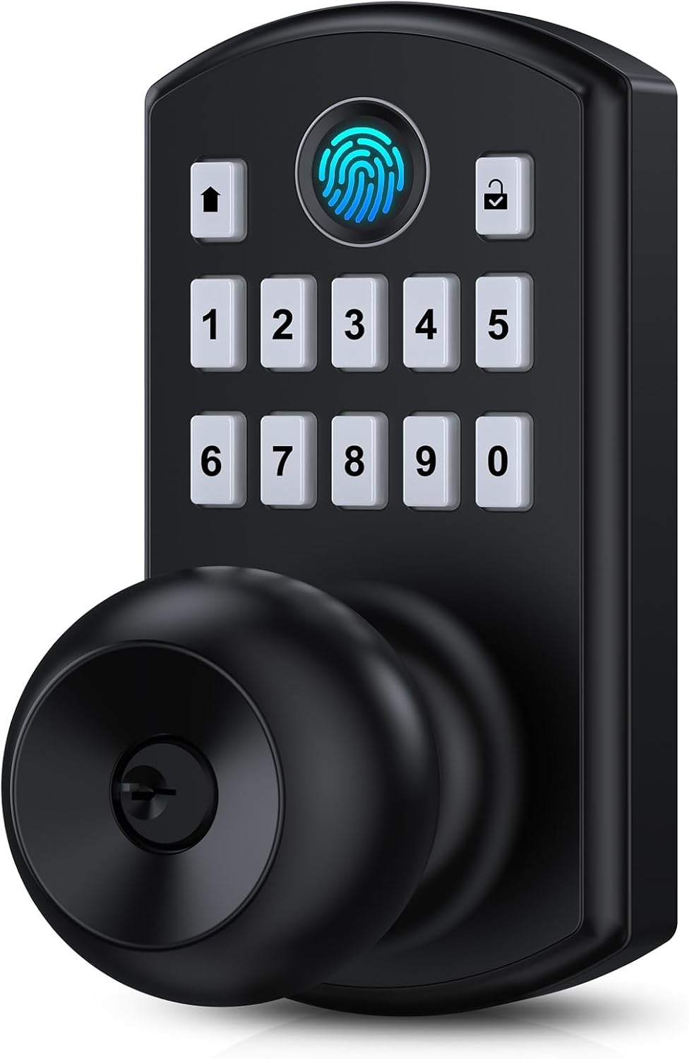 Smart Door Knob with Keypad Fingerprint Keyless Entry Door Lock Biometrics