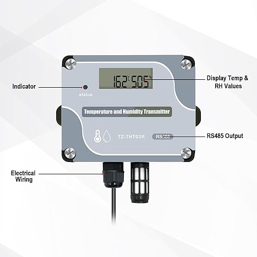 Tzone RS485 Temperature Humidity Sensor Modbus RTU Temp Sensor Digital
