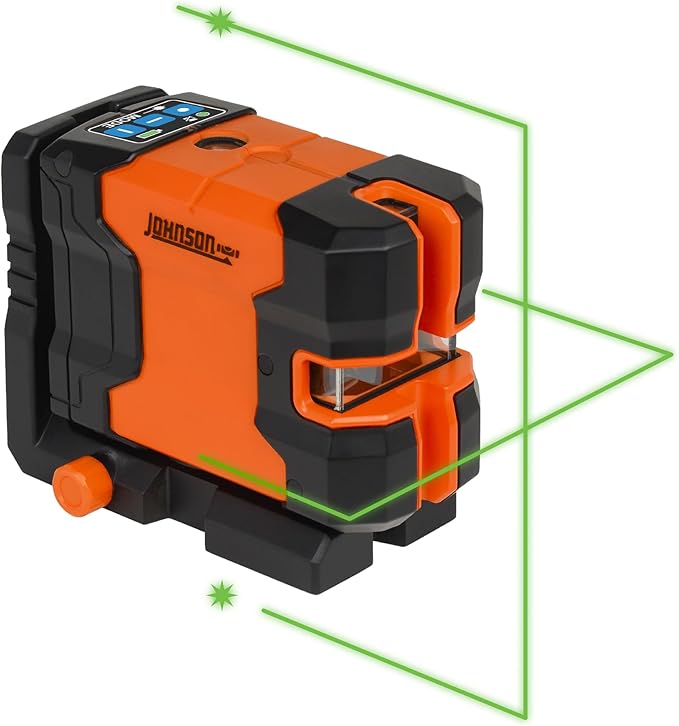 Johnson Level & Tool JLD300-GN2D Laser Level, Self-Leveling Cross-Line & 2 Dot