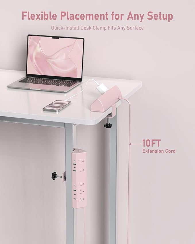 Jgstkcity Desk Clamp Power Strip, 45W Fast Charging Station, 4 USB-C, 4 USB-A