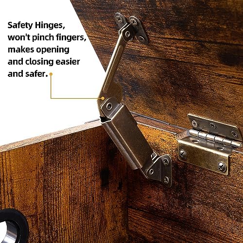 GAOMON 39.4" Storage Chest, Storage Bench with Safety Hinge