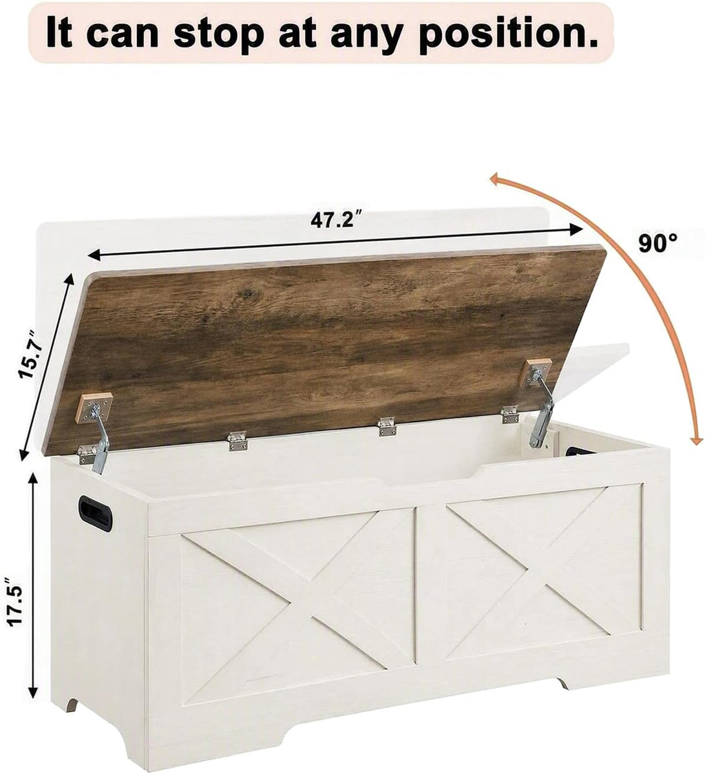 timberer 47.2" storage chest, wooden storage bench, entryway, close-up detail