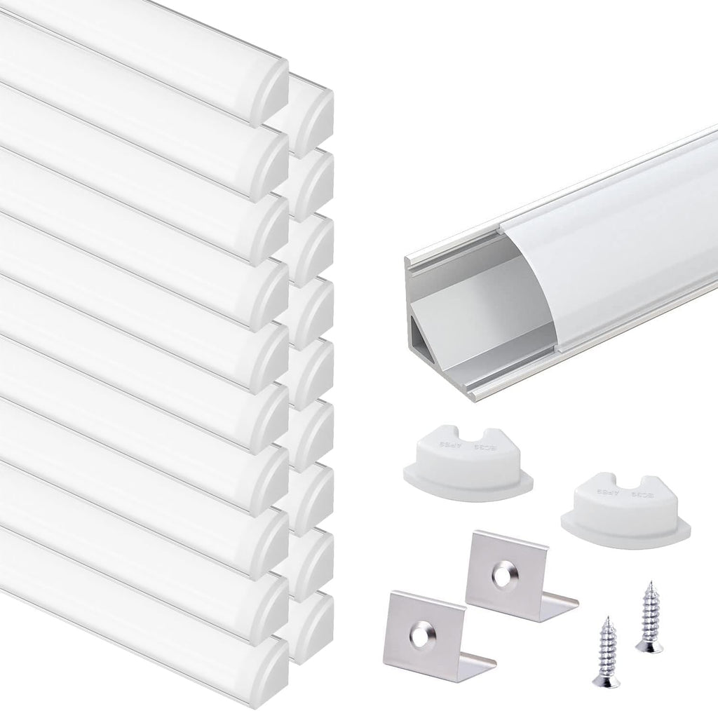 VST 20pack 3.3ft LED Channel, V Shape Led Diffuser Channel, LED Aluminum
