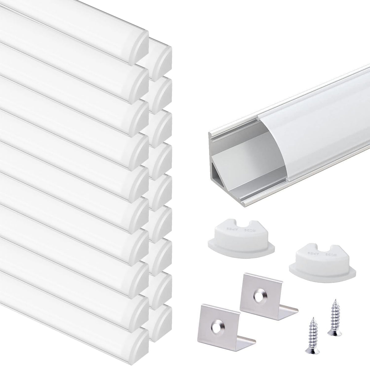VST 20pack 3.3ft LED Channel, V Shape Led Diffuser Channel, LED Aluminum