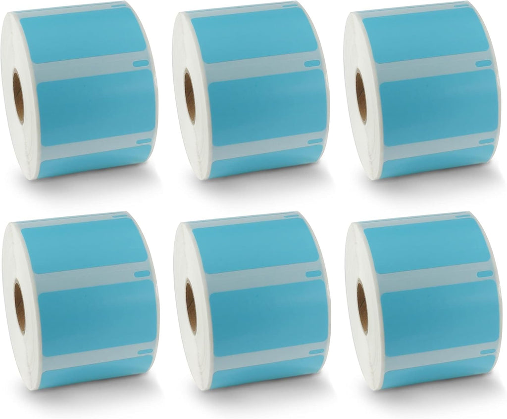 BETCKEY Replace for DYMO 30334 (2-1/4" x 1-1/4") Label [6 Roll/Light Blue]