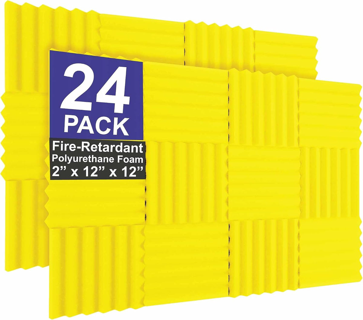 Foam Factory Inc 24 Pack Color Acoustic Foam Panel Studio Soundproofing Wedge