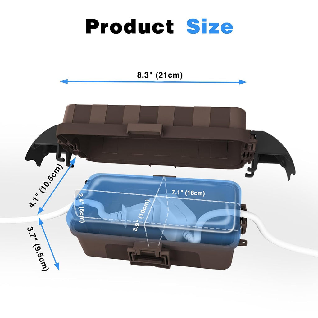 flemoon 2 pack ip55 outdoor electrical box waterproof, side view