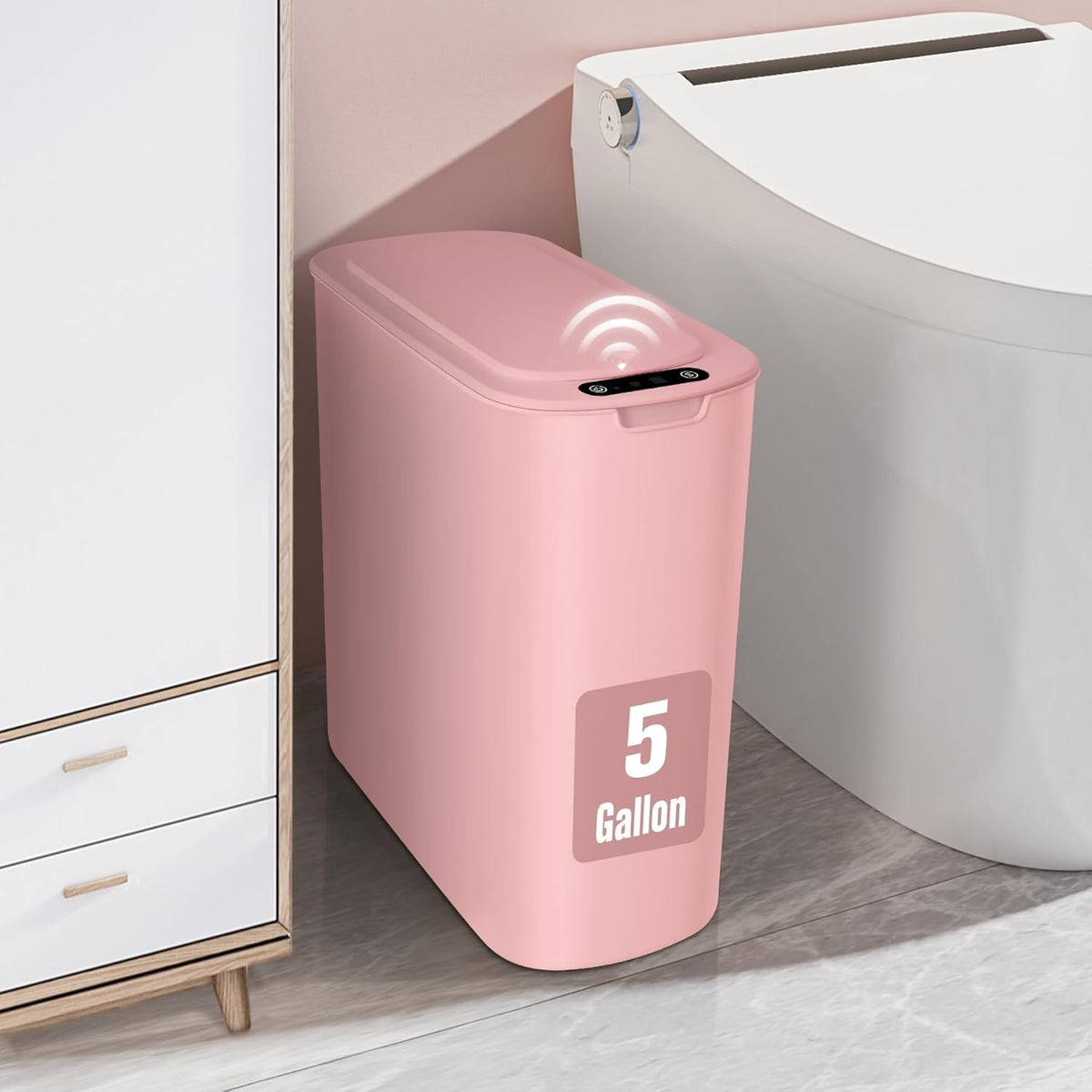 Cesun Motion Sensor Trash Can, 5 Gallon Automatic Bathroom Garbage Can