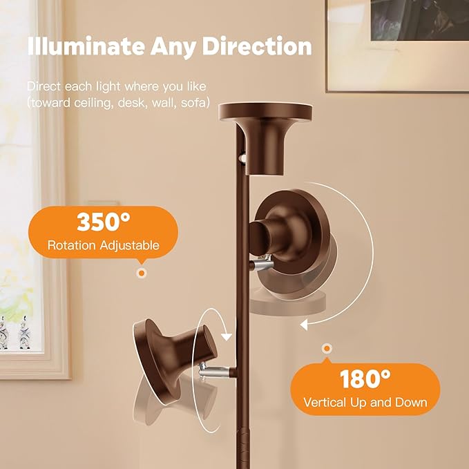 SIBRILLE 36W LED Tree Floor Lamp, Modern Dimmable Standing Lamp