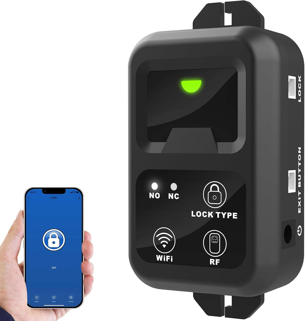 uhppote 2.4ghz wifi wireless rf remote control door shown in use