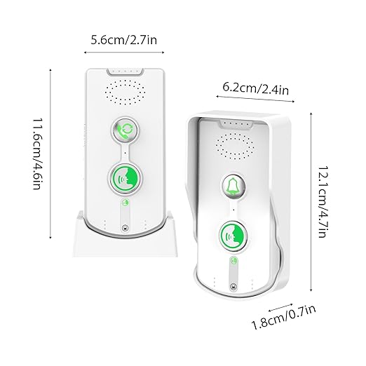 Swokely Rechargeable Wireless Intercom Unit, 2-Way Talking, 500 Meter Talking (2 Pcs)