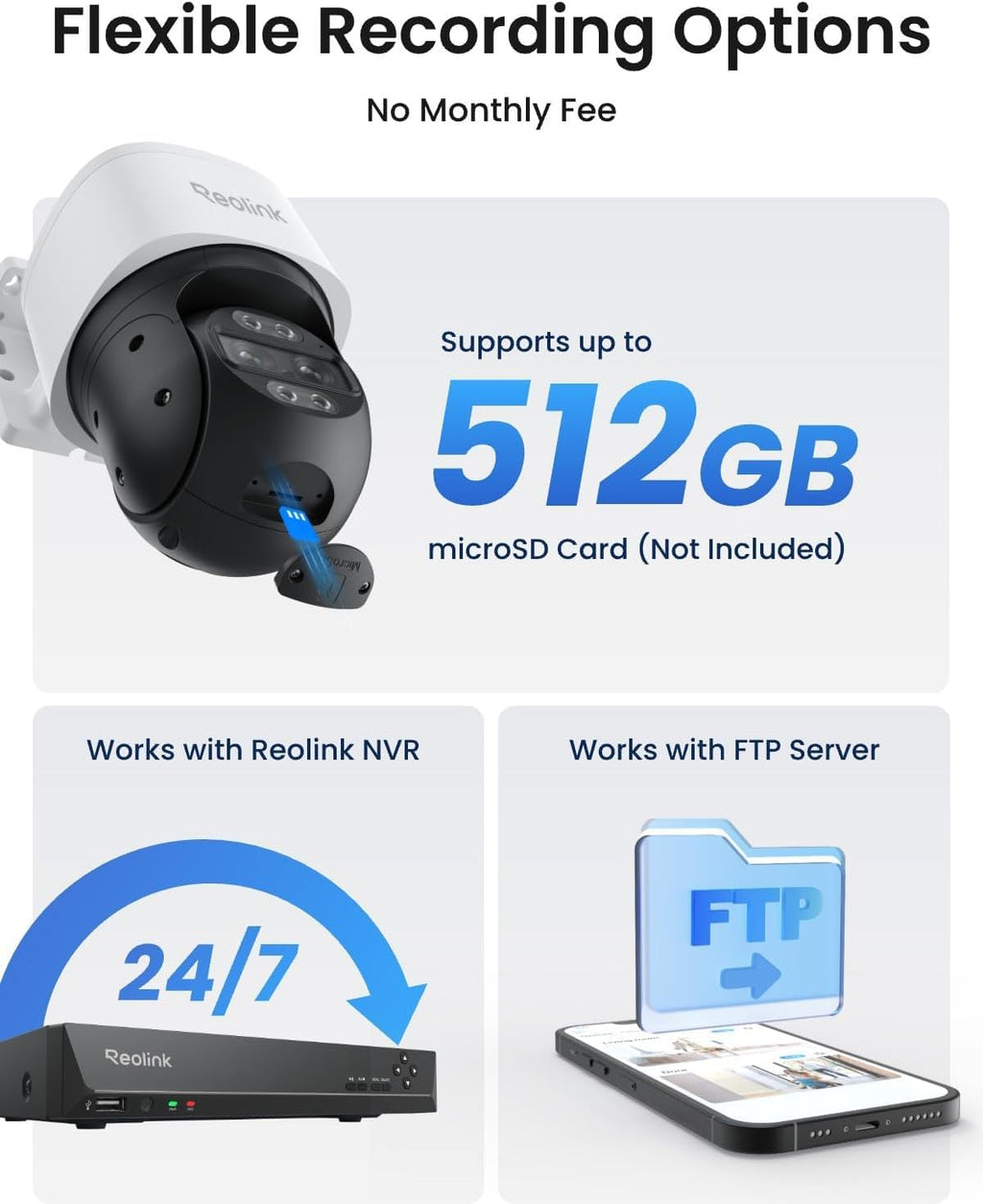 reolink trackmix poe dual-lens ptz security camera 6x, view 9