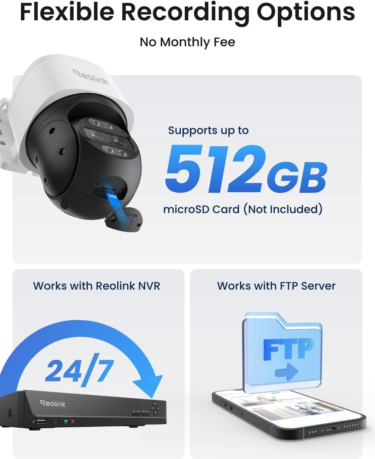 reolink trackmix poe dual-lens ptz security camera 6x, view 9