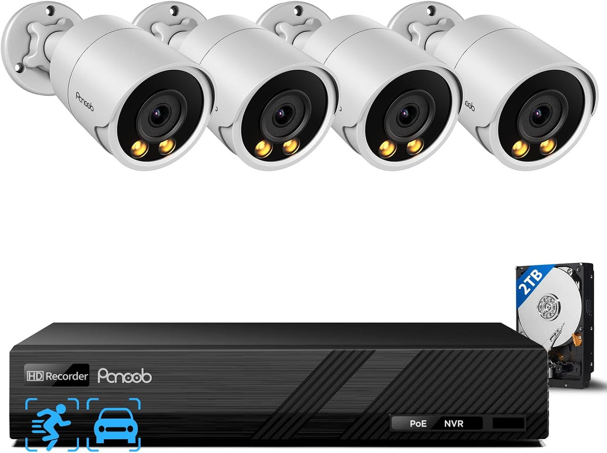 PoE Security Camera System 8CH with 2TB HDD, PB38F0408-4MD