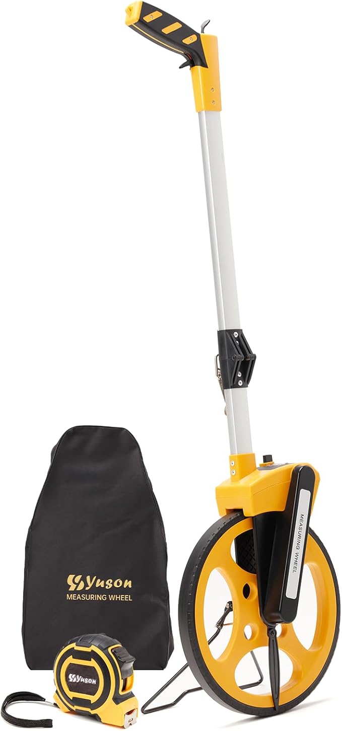 Measuring Wheel With Handle Reset & Brake, Rolling Measuring Wheel in Feet