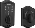 Schlage Touch Electronic Deadbolt Lock with Camelot Trim, Matte Black