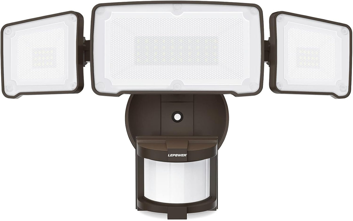 LEPOWER LED Security Light Motion Sensor Light Outdoor, 38W 4200LM Motion
