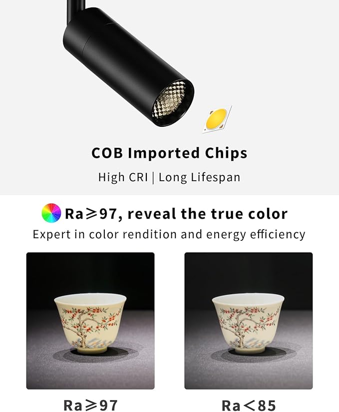 Gpaillumic Led Modern Directional Spotlight, Zoomable Monopoint Ceiling Spot