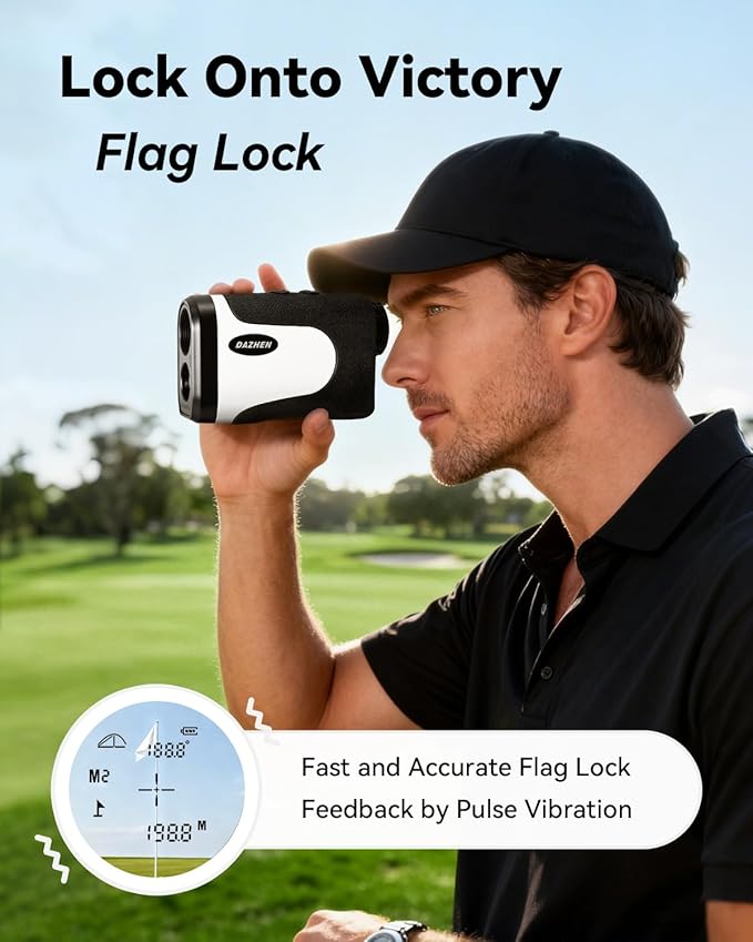 DAZHEN Golf Rangefinder with Slope, 1200 Yards Laser Range Finder Golfing with