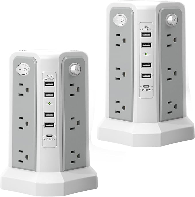 PASSUS Surge Protector Power Strip