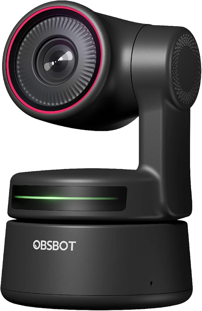 OBSBOT Tiny PTZ 4K Webcam, AI Powered Framing & Autofocus, 4K Video Conference