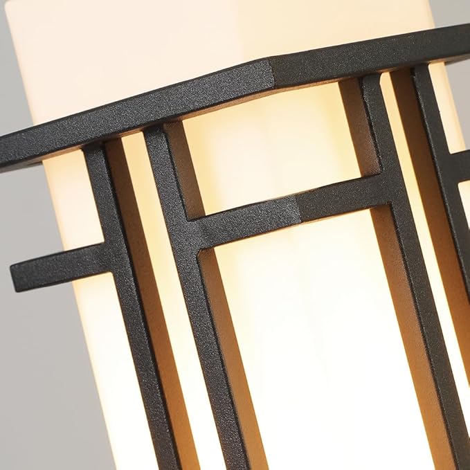EERU Outdoor Post Lights Waterproof Metal Frame