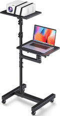 Facilife 2 Shelves Projector Stand Tripod, Height Adjustable Max 64", Mobile