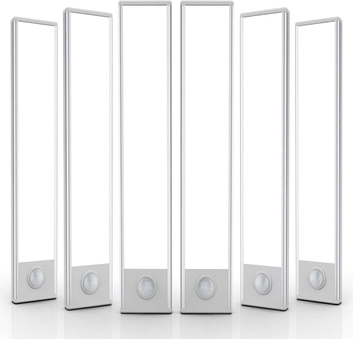 6 Pack Under Cabinet Lighting Wireless, 58 LED Rechargeable Battery Motion