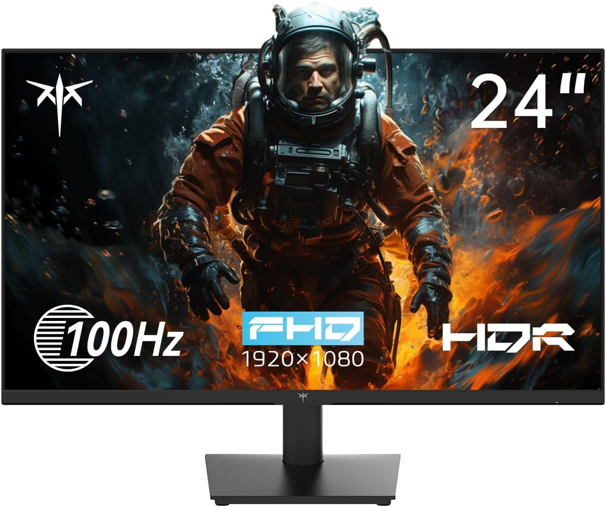 KTC 24 Inch 1080P Full HD Computer Monitor, 100Hz HDR10 Frameless Gaming Monitor