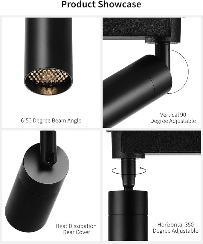 Gpaillumic Led Modern Directional Spotlight, Zoomable Monopoint Ceiling Spot