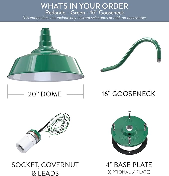 Steel Lighting Co. Large Outdoor Barn Light | Gooseneck Light Fixture | Made in