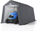 GARTOO 8' x 14' Outdoor Storage Shelter Shed, Gray