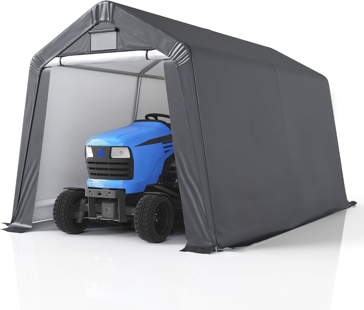 GARTOO 8' x 14' Outdoor Storage Shelter Shed, Gray