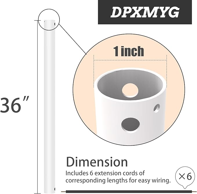 DPXMYG 36 inch Ceiling Fan Downrod