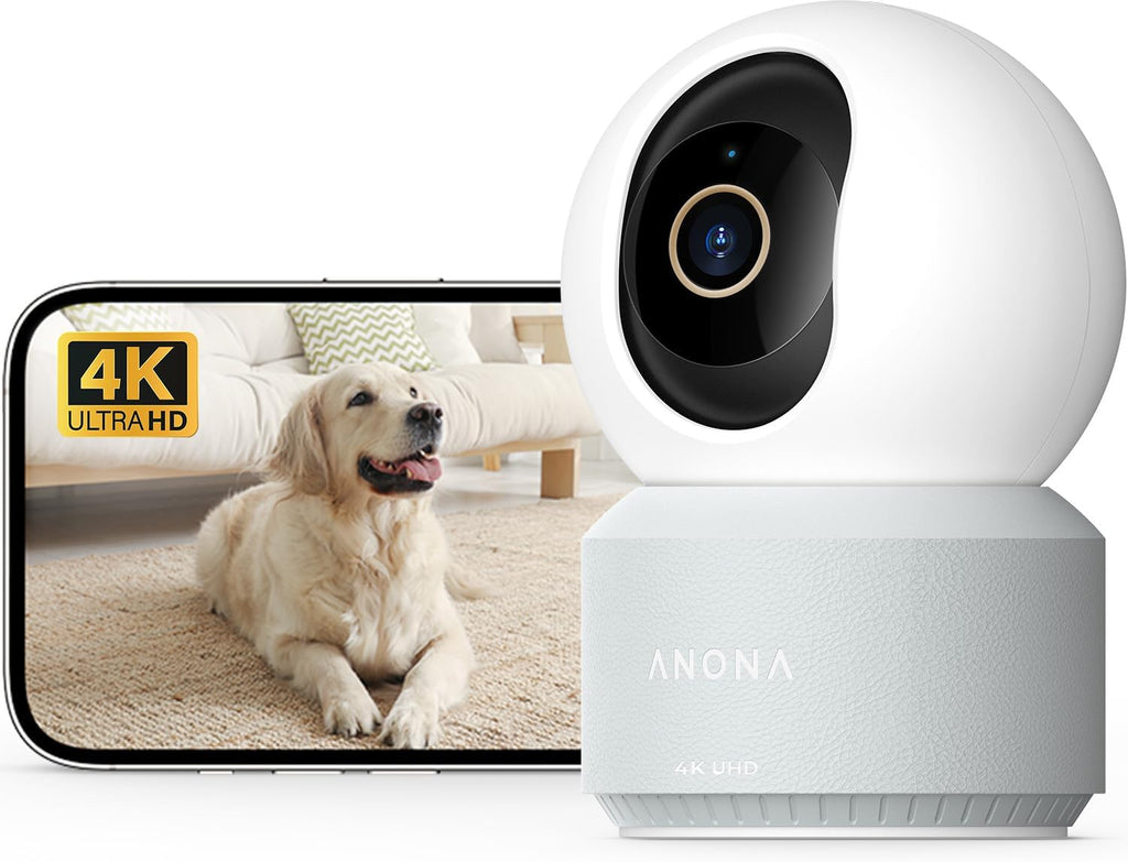 Anona Pano 4K UHD Indoor Camera, Pet/Dog/Baby Security Camera