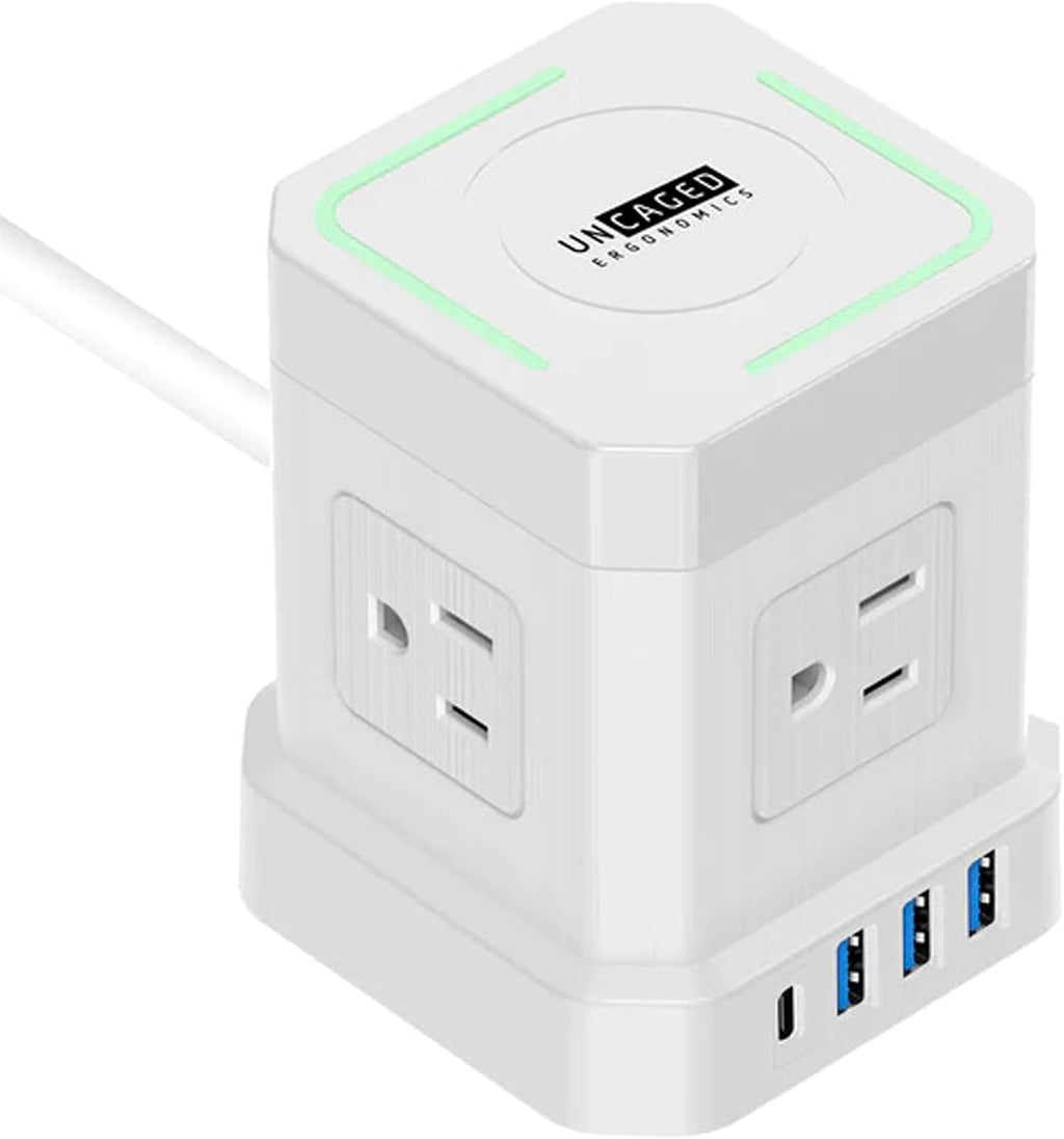 Uncaged Ergonomics Wireless Cube Charger & Power Strip
