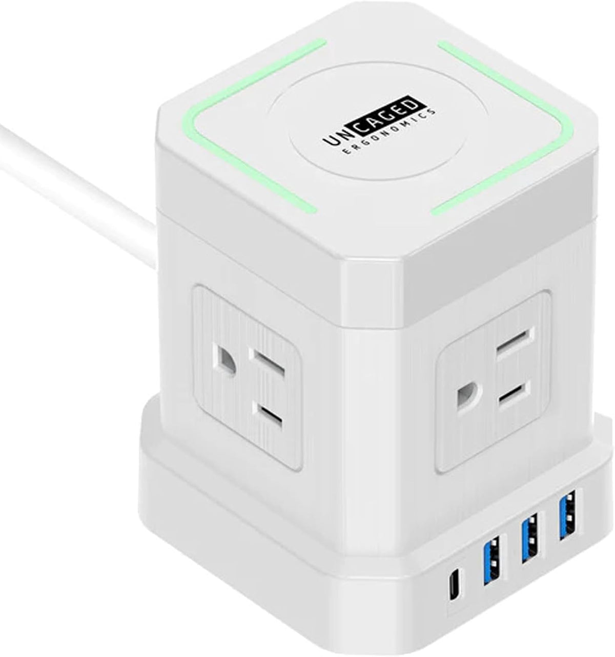 Uncaged Ergonomics Wireless Cube Charger & Power Strip