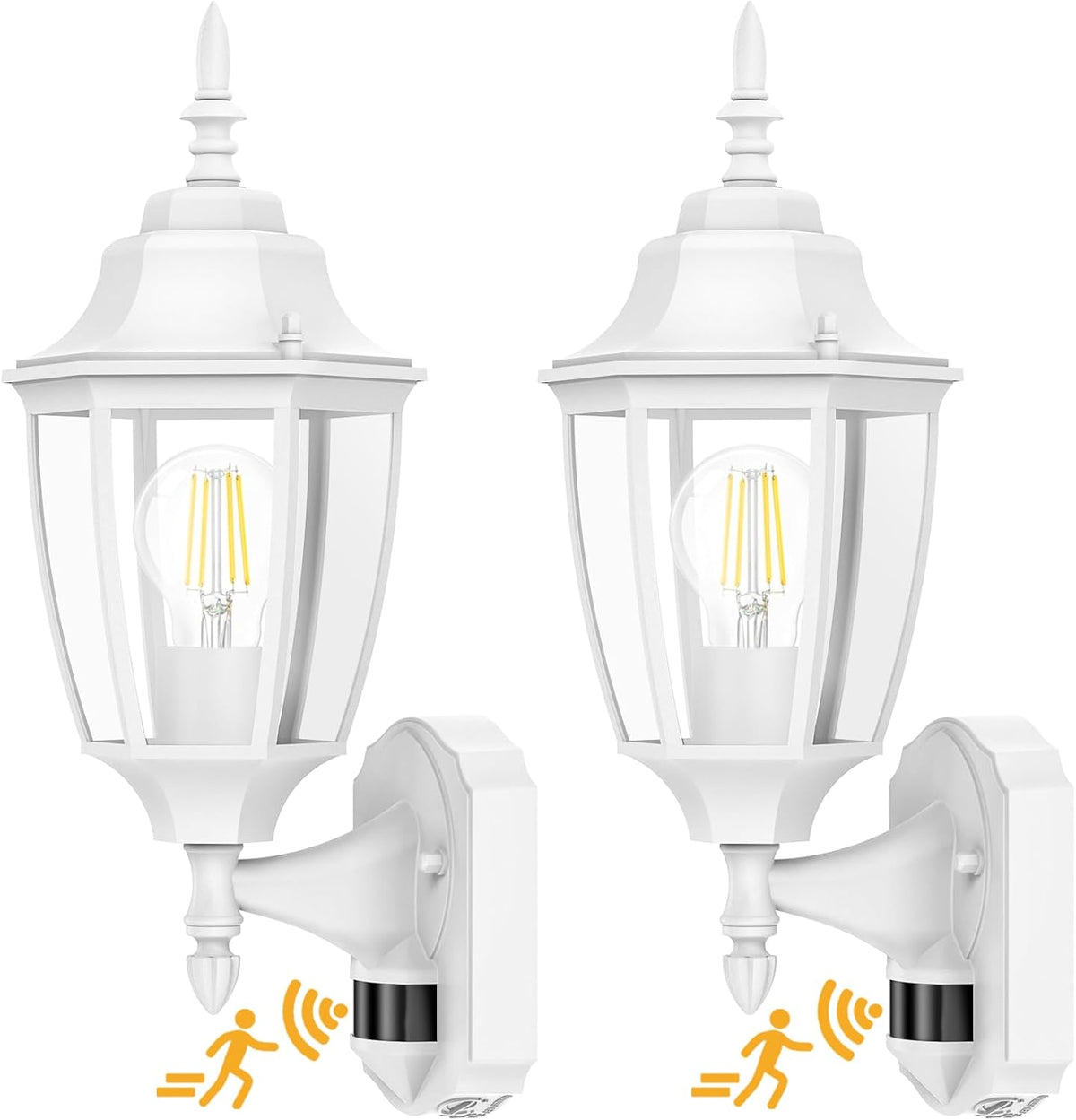 Lamomo Outdoor Wall Sconce, 2 Pack Dusk to Dawn Motion Sensor Light Fixtures