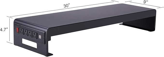 Rocelco 40" Large Height Adjustable Standing Desk Converter