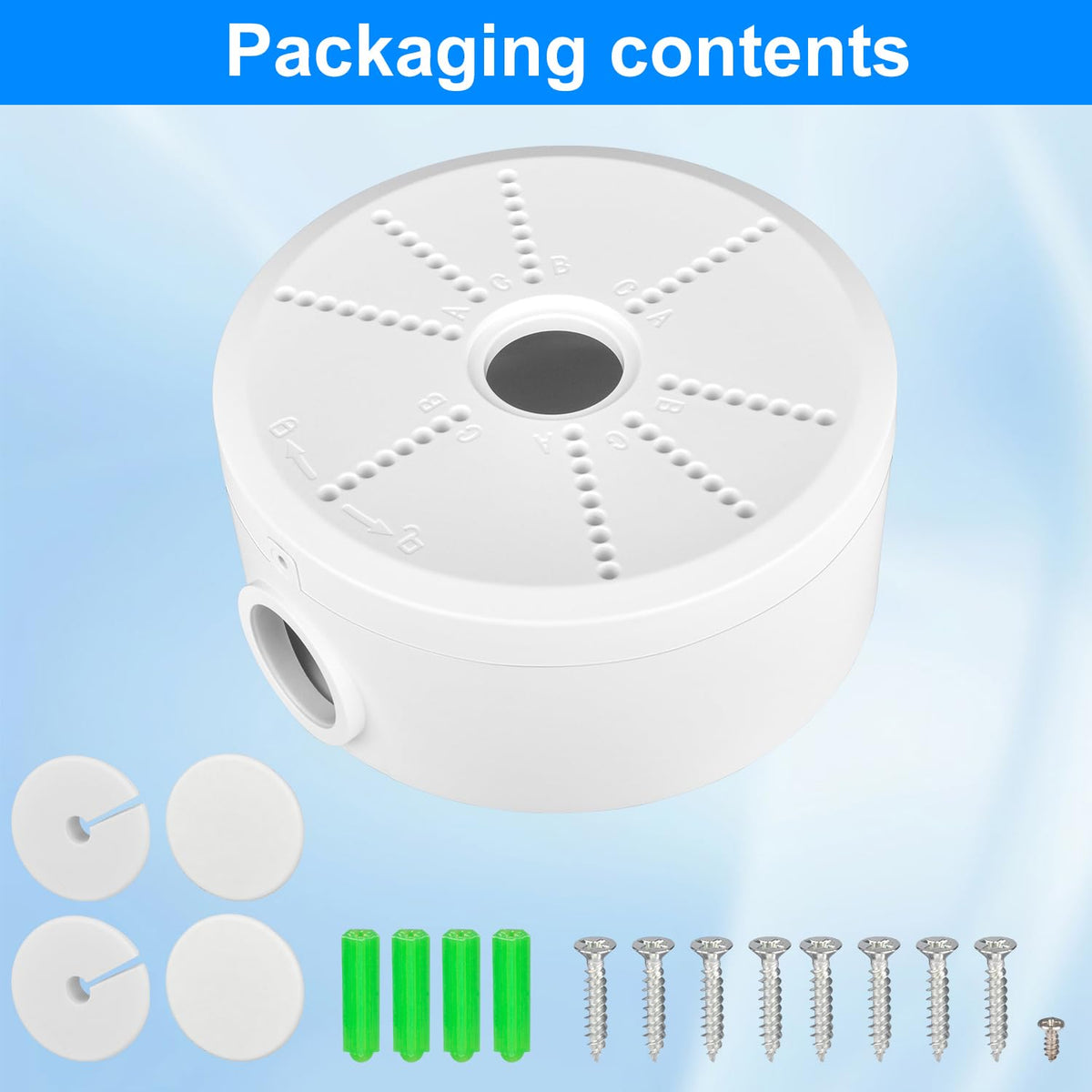 2026 new security camera junction box, wall/ceiling mount, package contents