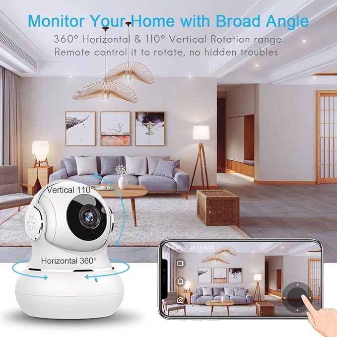 litokam Indoor Security Camera 4 Pack, 360° WiFi Cameras