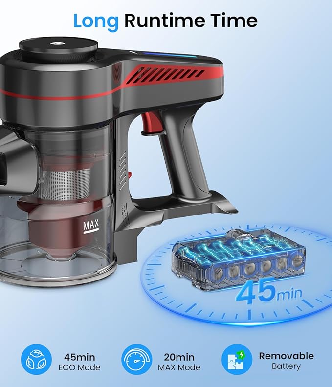 CHEBIO Cordless Vacuum Cleaner, Stick Vacuum