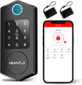 Keyless Entry Door Lock,HEANTLE Fingerprint Smart Deadbolts with Touchscreen Keypad for Front Door,Electronic Bluetooth Deadbolt with App Control,Auto Lock