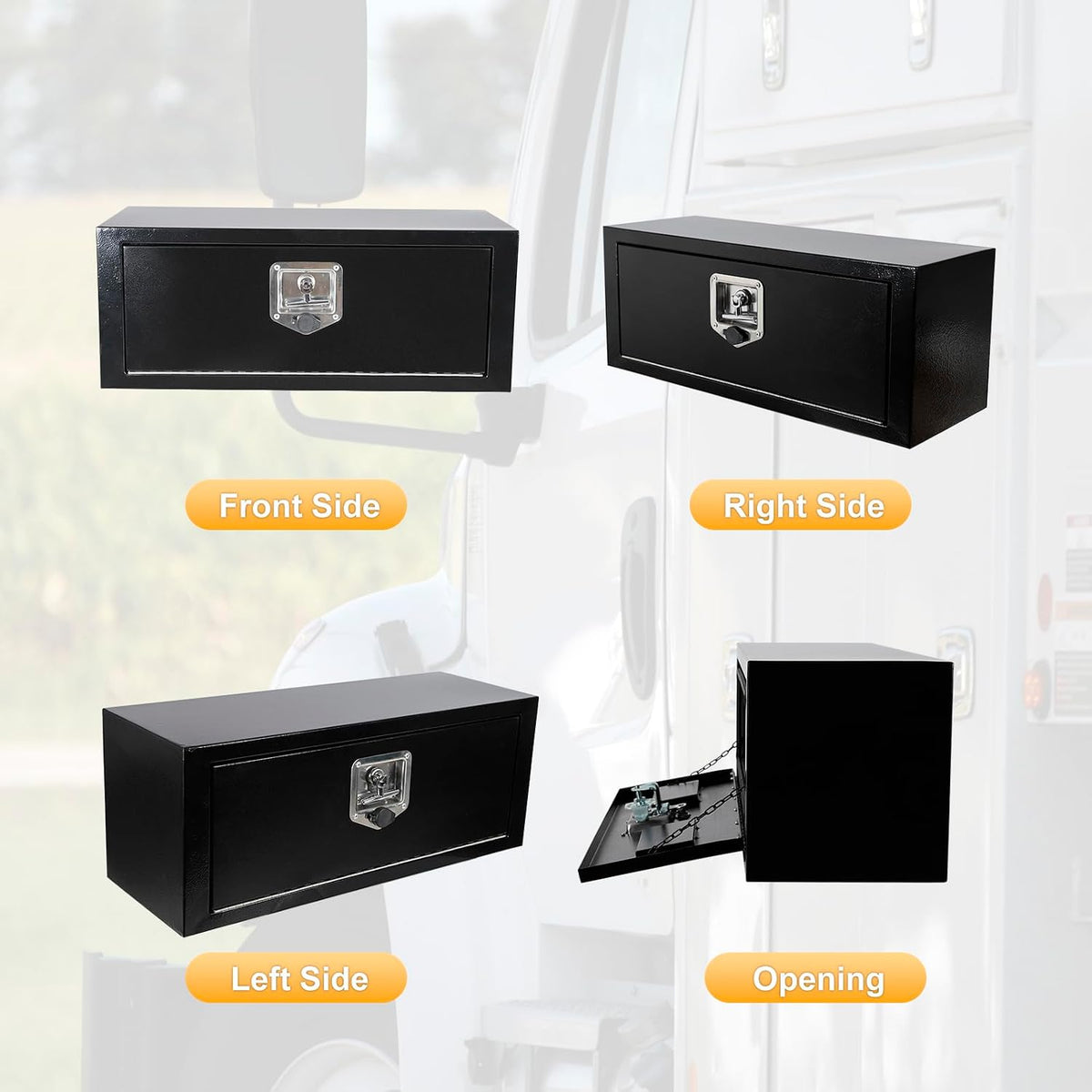 underbody truck box steel storage tool box,27.5 x, package contents