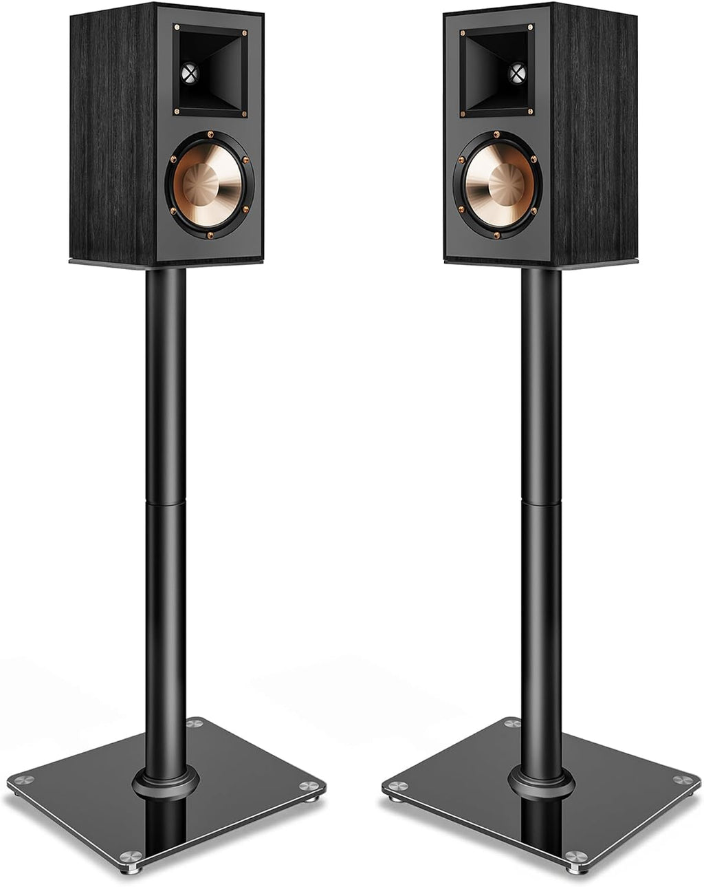 PEGZONE Speaker Stands Pair for Surround Sound, 55 LBS Capacity, 30.1 inch