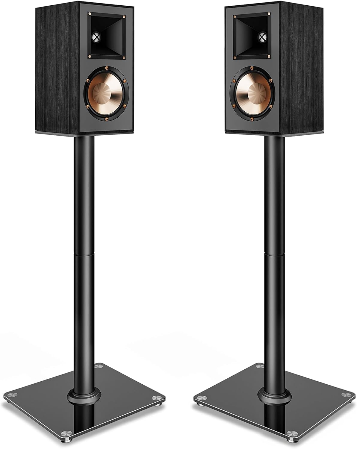PEGZONE Speaker Stands Pair for Surround Sound, 55 LBS Capacity, 30.1 inch