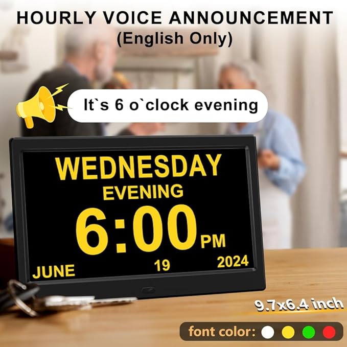 CAZOKASI Extra Large Impaired Vision Digital Alarm Clock