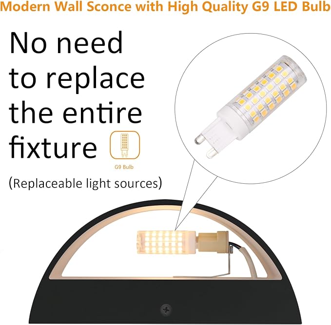 Aipsun 4 Pack Black Modern LED Wall Sconce Hardwired Indoor Wall Lights Up and